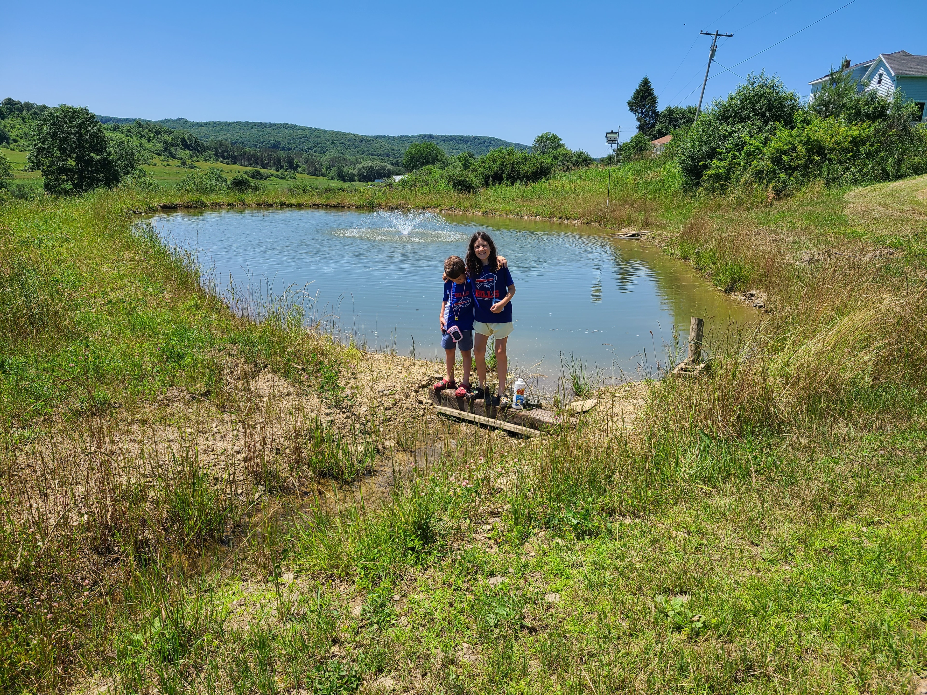 Muddy pond excavation